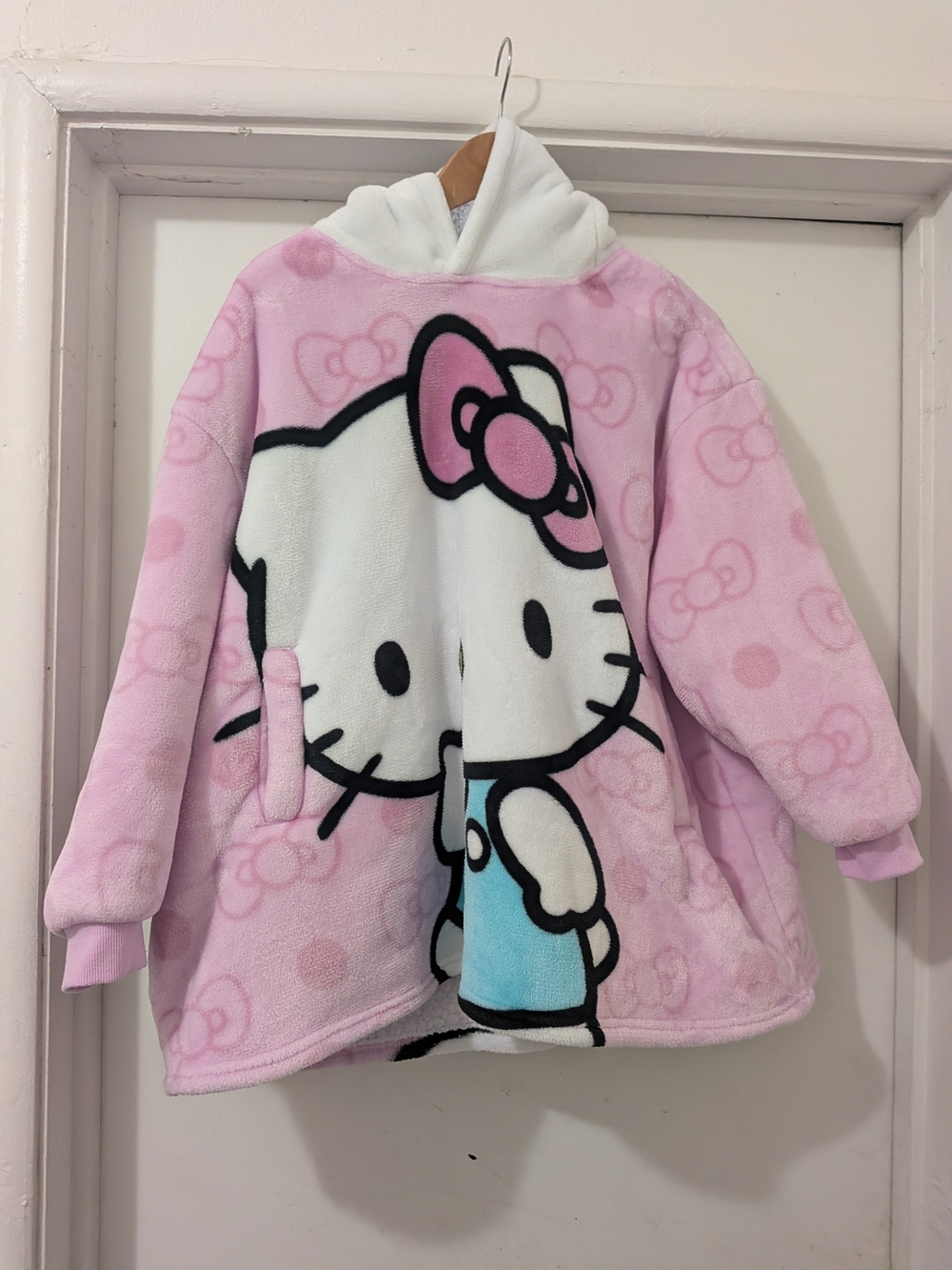 Hello Kitty Pink Hooded Kids Fleece Top